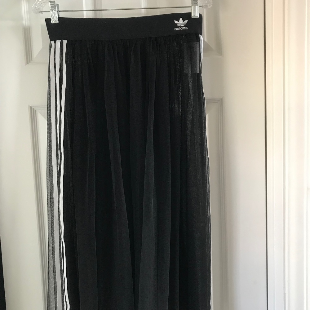 Adidas sheer crinoline black skirt.